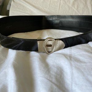 Karen Millen Black Patent Wide Belt